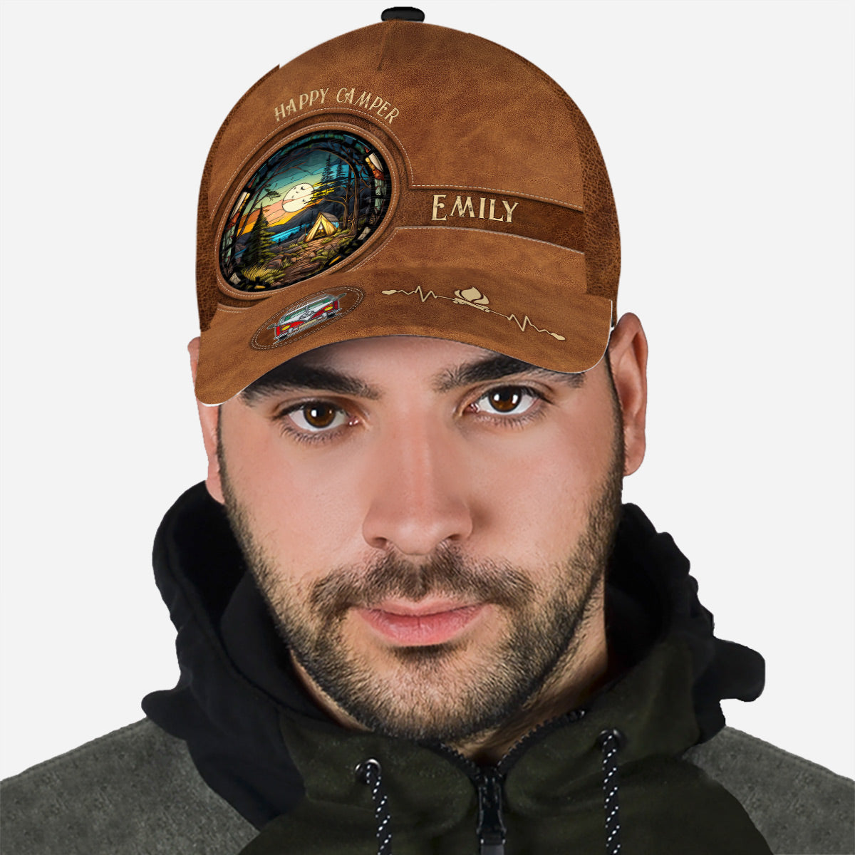 Happy Camper – Personalisierte Camping-Klassiker-Kappe