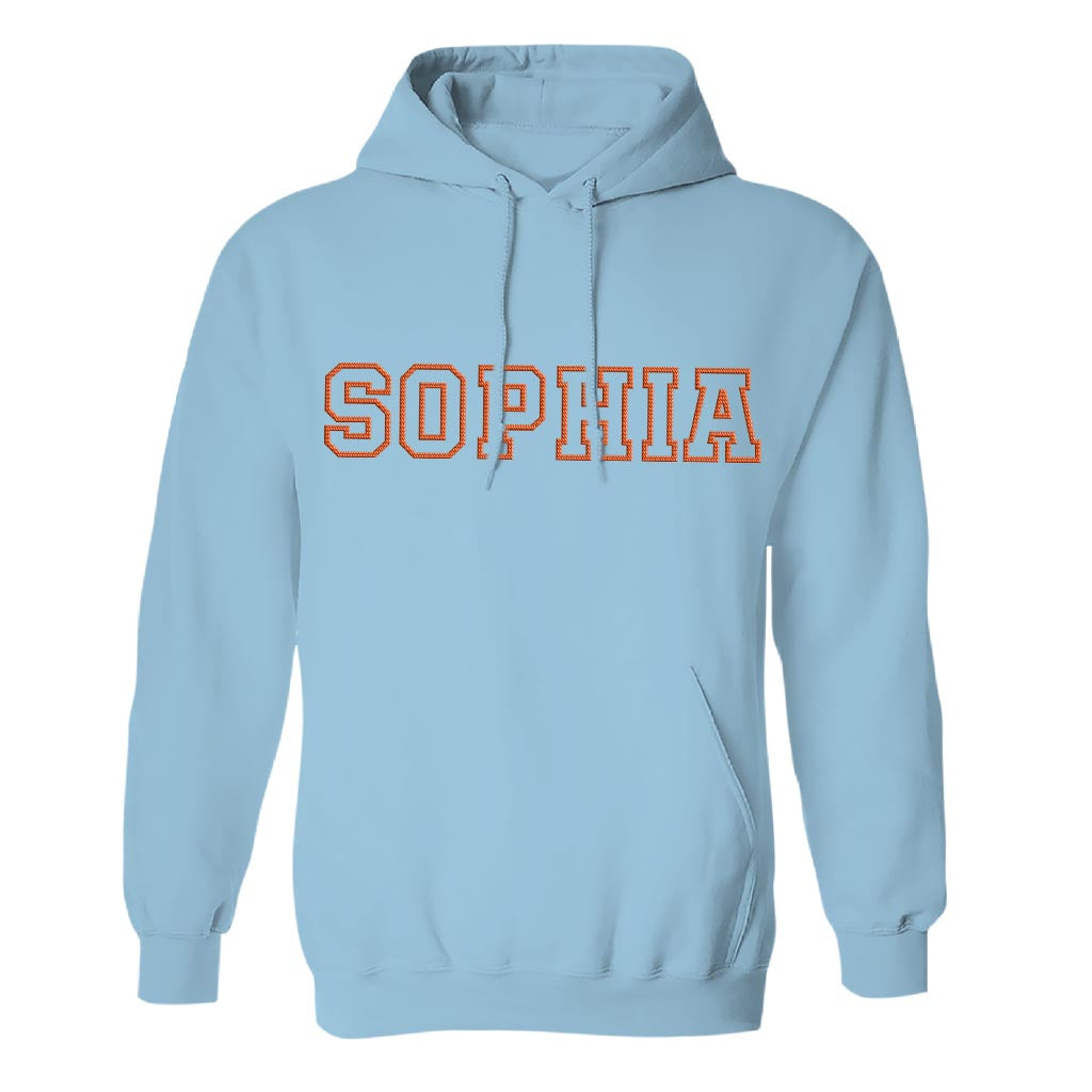 Custom Name - Personalized Couple Embroidered Hoodie