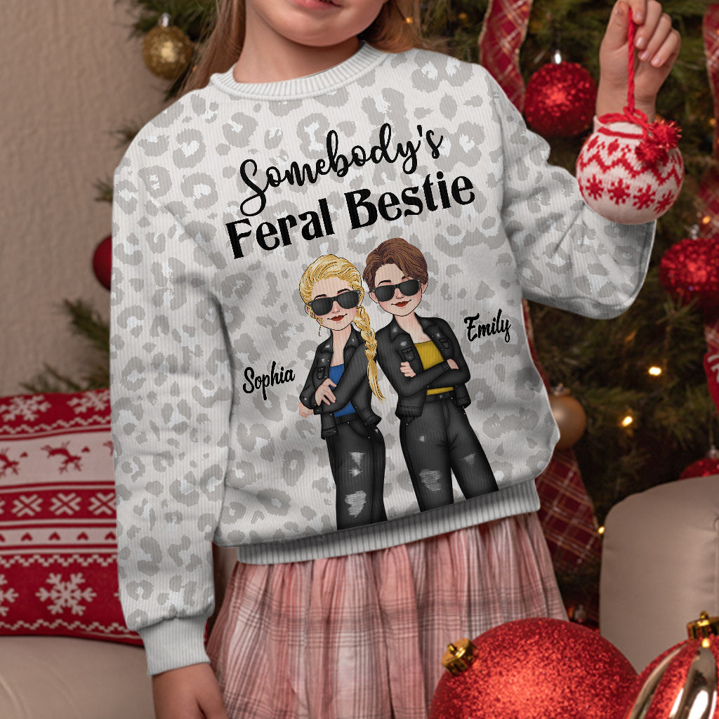 Der wilde beste Freund von jemandem - Geschenk für einen Freund - Personalisierter hässlicher Pullover