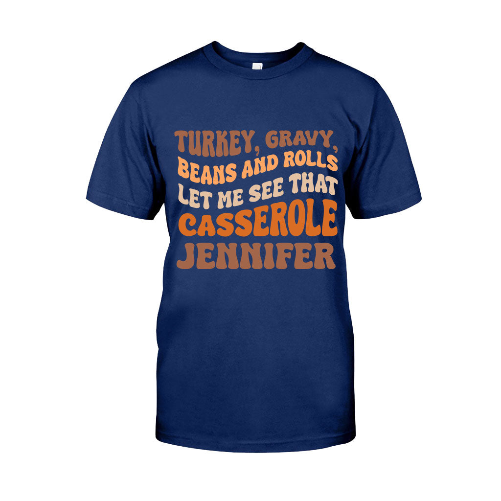 Zeig mir deinen Auflauf! – Personalisiertes Thanksgiving-T-Shirt und Hoodie