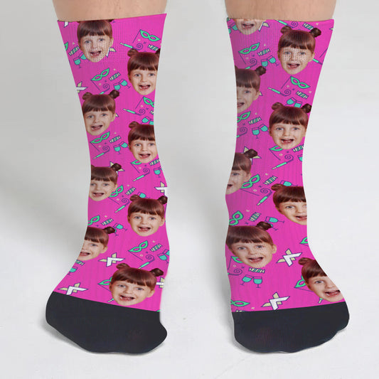 Individuelles Gesichtsmotiv - Personalisierte Kindersocken
