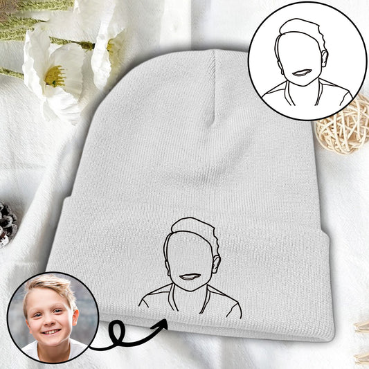Personalisierte Kindermütze mit Fotostickerei