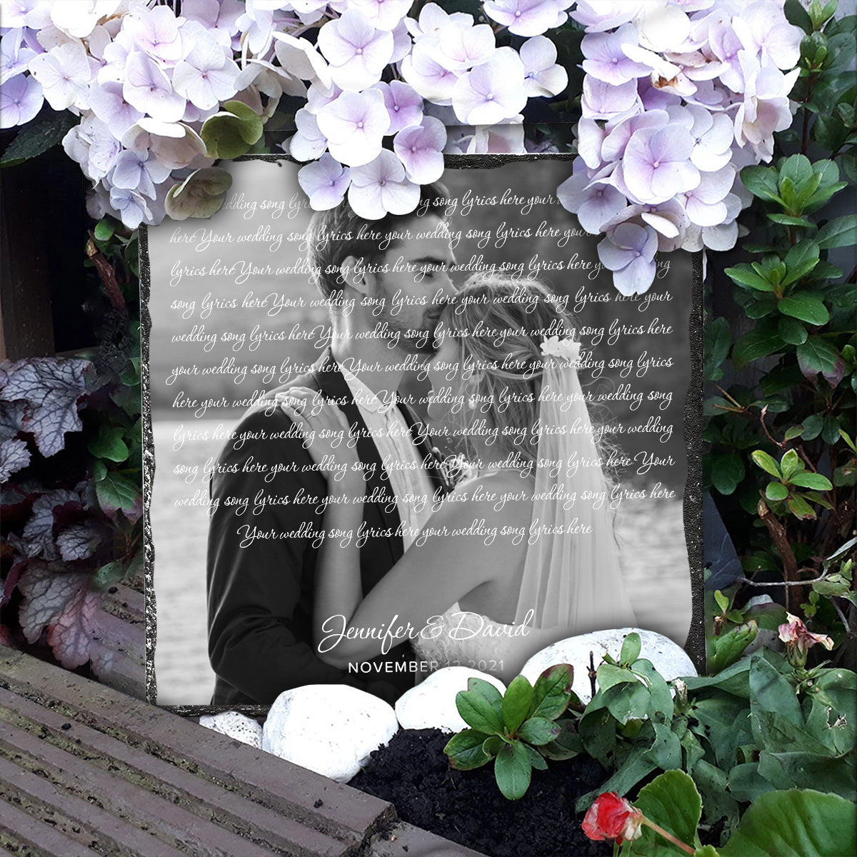 You Are my Sunshine - Personalized Husband And Wife Square Shaped Stone