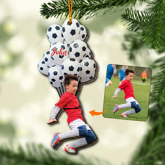 Happy Football Player - Personalized Football Ornament