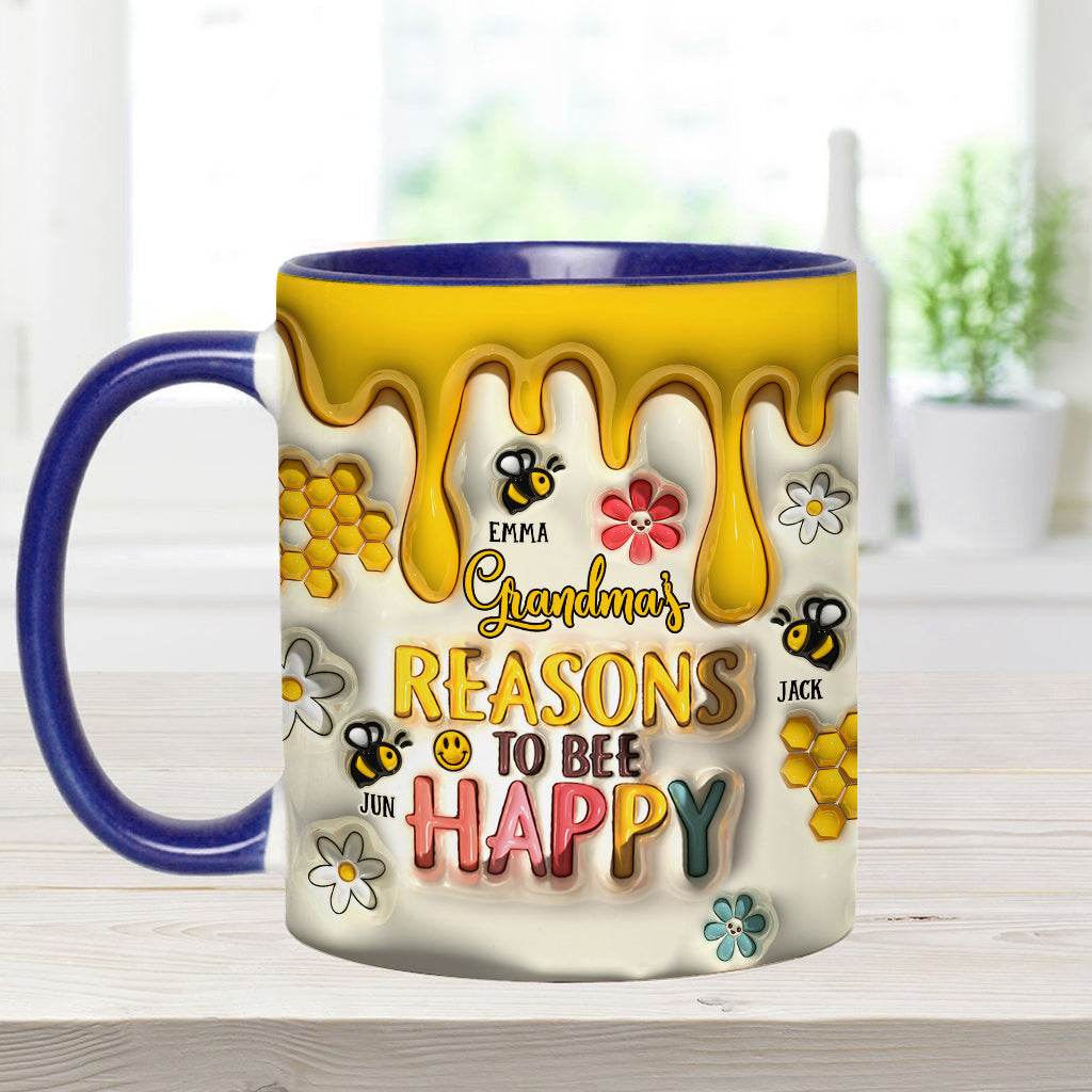 Omas Gründe, glücklich zu sein – Geschenk für Oma – Personalisierte Tasse