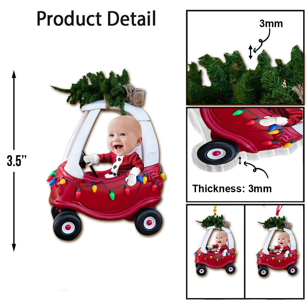 Cute Baby - Personalized Newborn Transparent Ornament