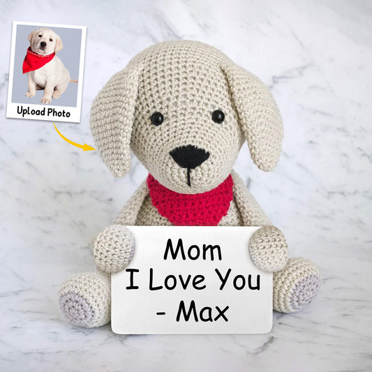 Animaux de compagnie au crochet d'après photo - Cadeau pour les amoureux des chiens - Figurine personnalisée tricotée à la main