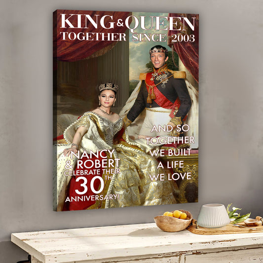 King And Queen - Personalized Husband And Wife Canvas And Poster