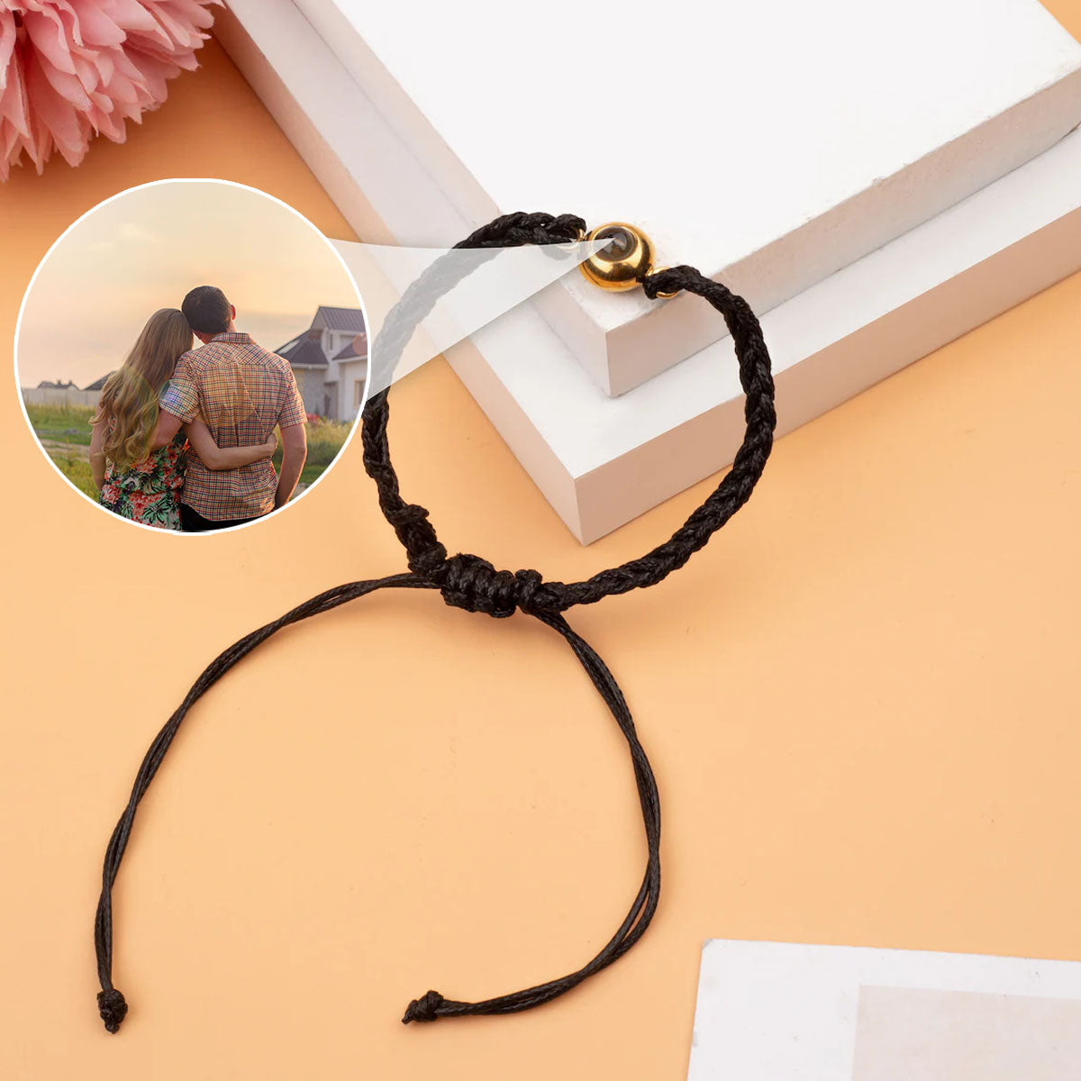 Bracelet de projection New Memory - Cadeau de pendaison de crémaillère personnalisé