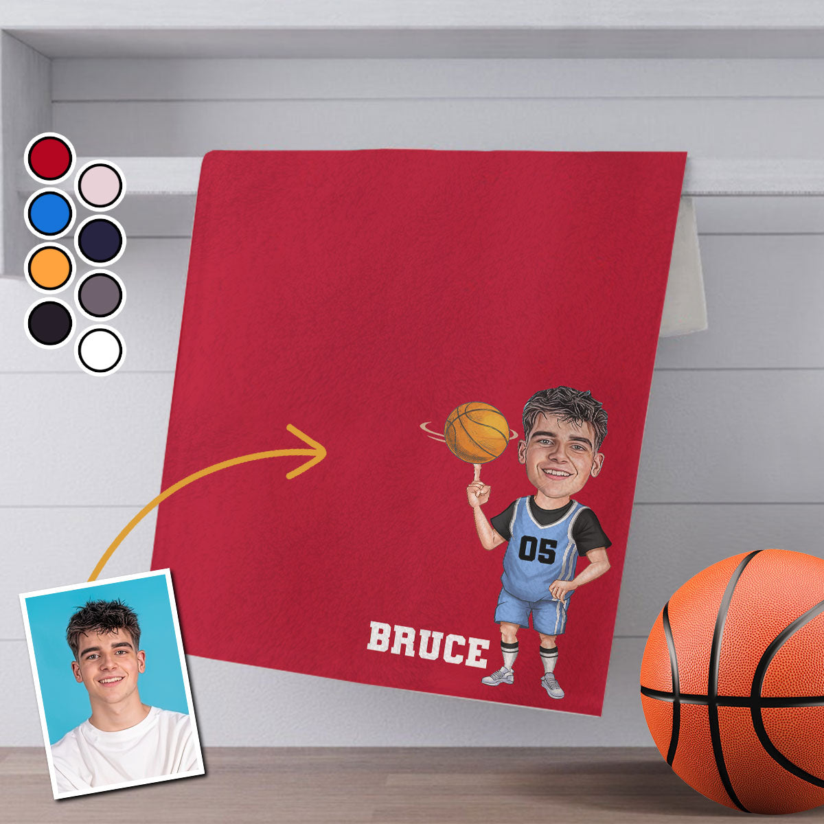 Serviette de sport - Serviette de basketball personnalisée