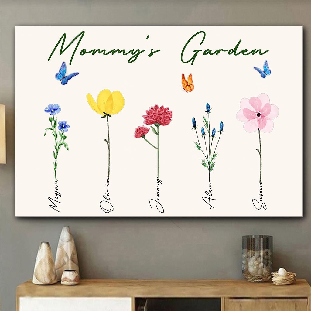Grandma's Garden - Gift for grandma, grandpa, mom, dad - Personalized Canvas And Poster