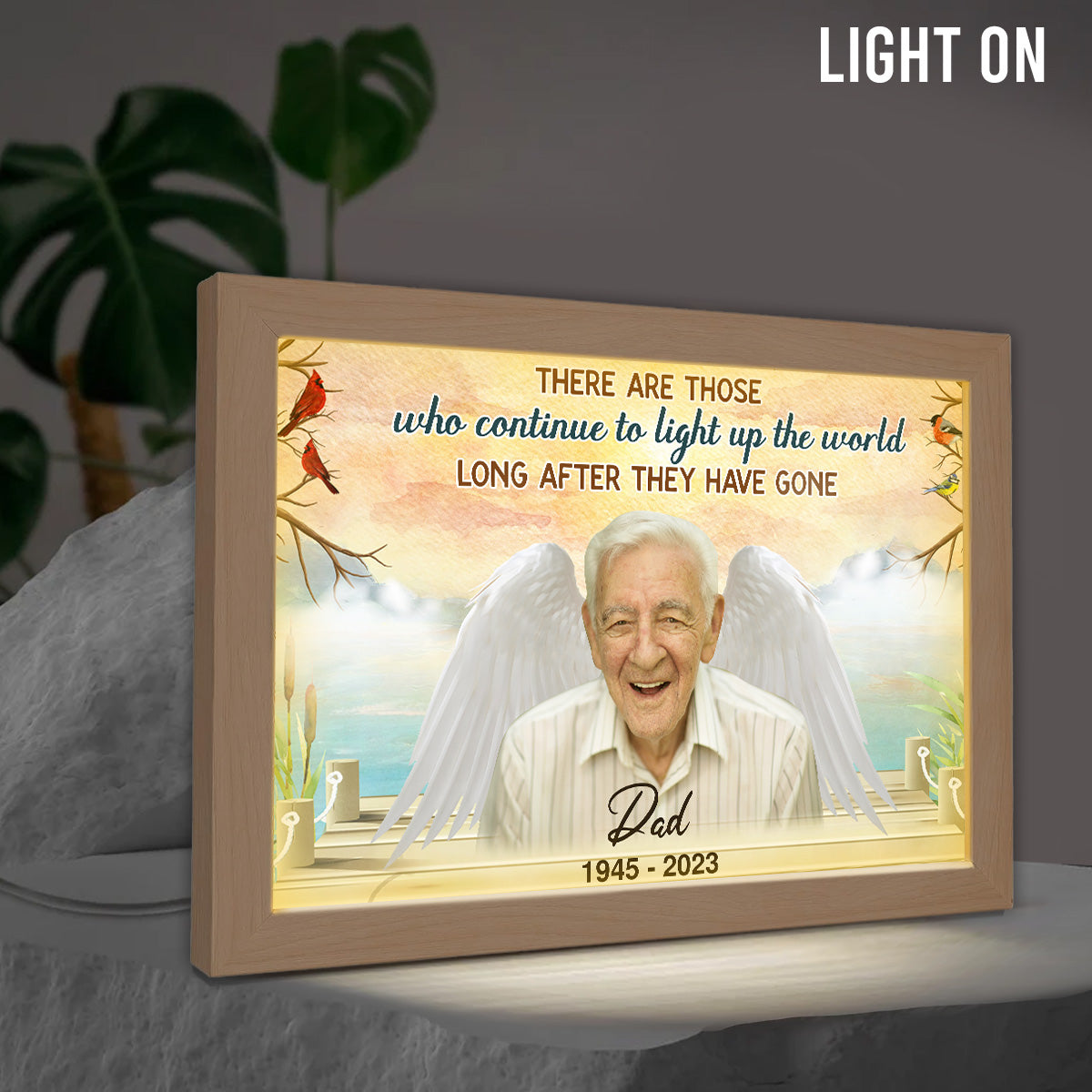 Light Up The World - Memorial gift for loss of - Personalized Light Photo Frame