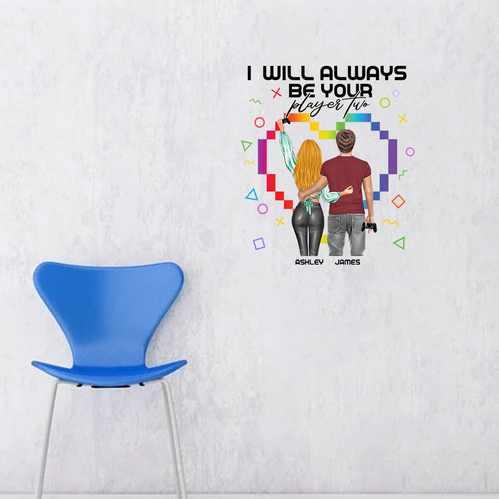 I Will Always Be Your Player Two - Personalized Video Game Decal Full