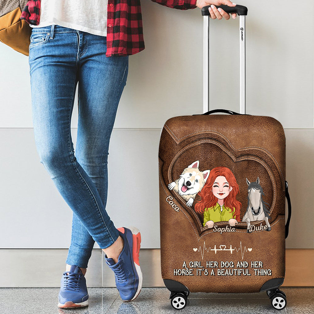 Housse de valise papillon personnalisée avec affirmations positives -