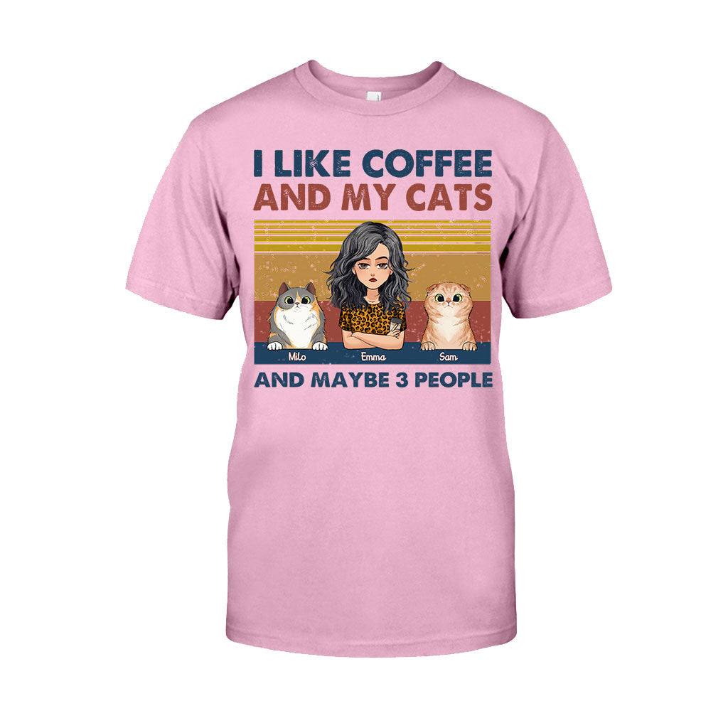 Ich mag Kaffee und meinen Hund – Hundegeschenk für Katzenliebhaber – Personalisiertes T-Shirt und Hoodie