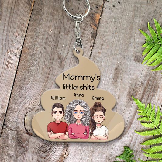Little Cuties - Gift for dad, grandpa, mom, uncle, aunt, grandma - Personalized Keychain