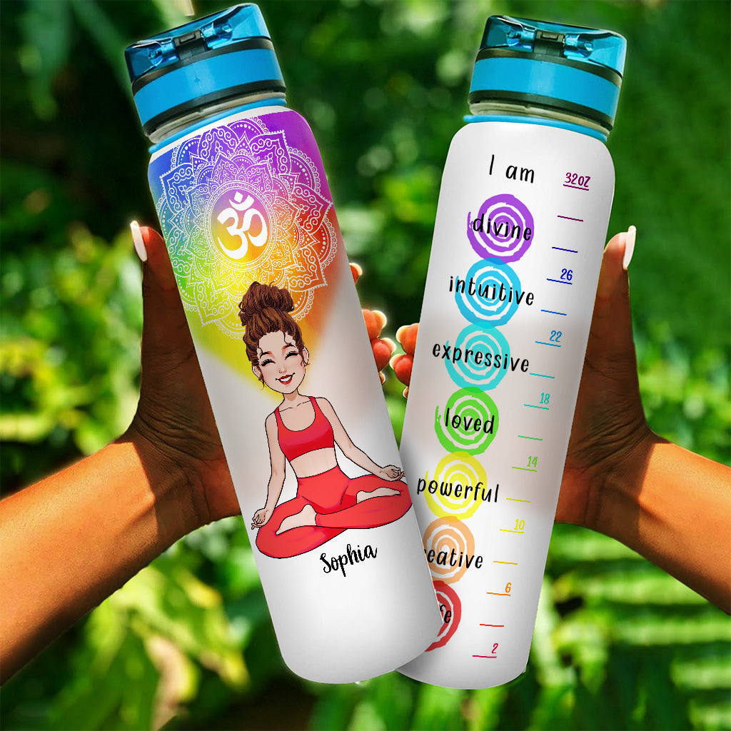 Love Yoga – Personalisierte Yoga-Wasserflasche mit Tracker