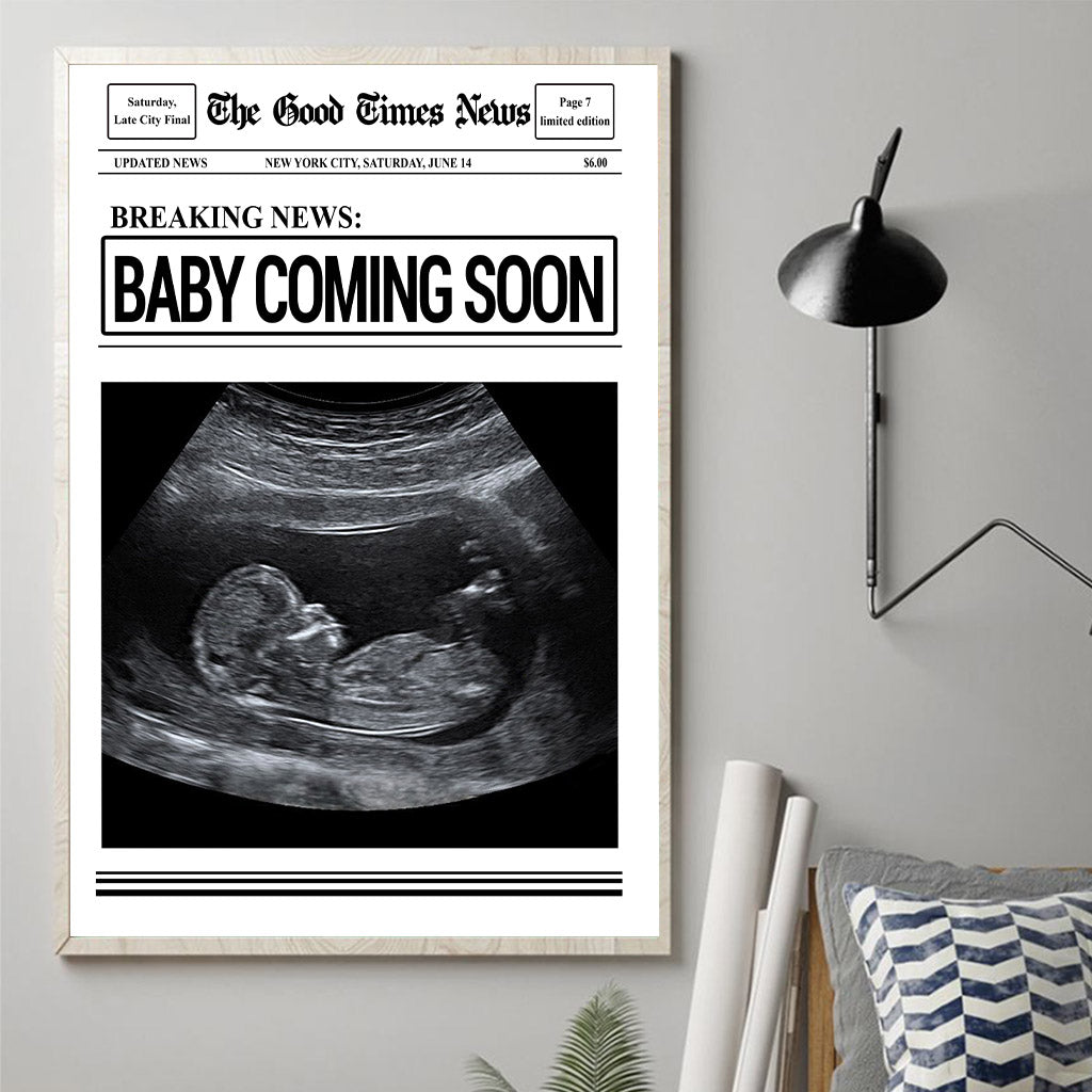 Baby Coming Soon - Personalized Mother Canvas And Poster