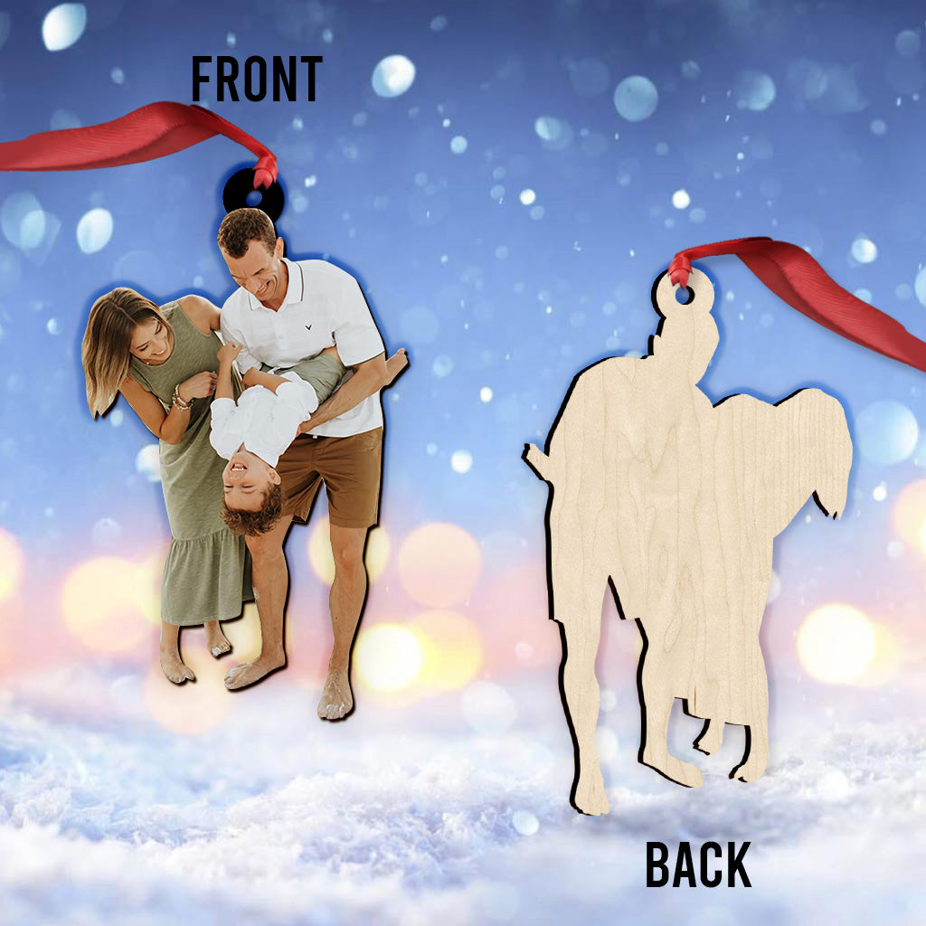 Custom Family Photo Mother And Daughter - Personalized Mother Ornament