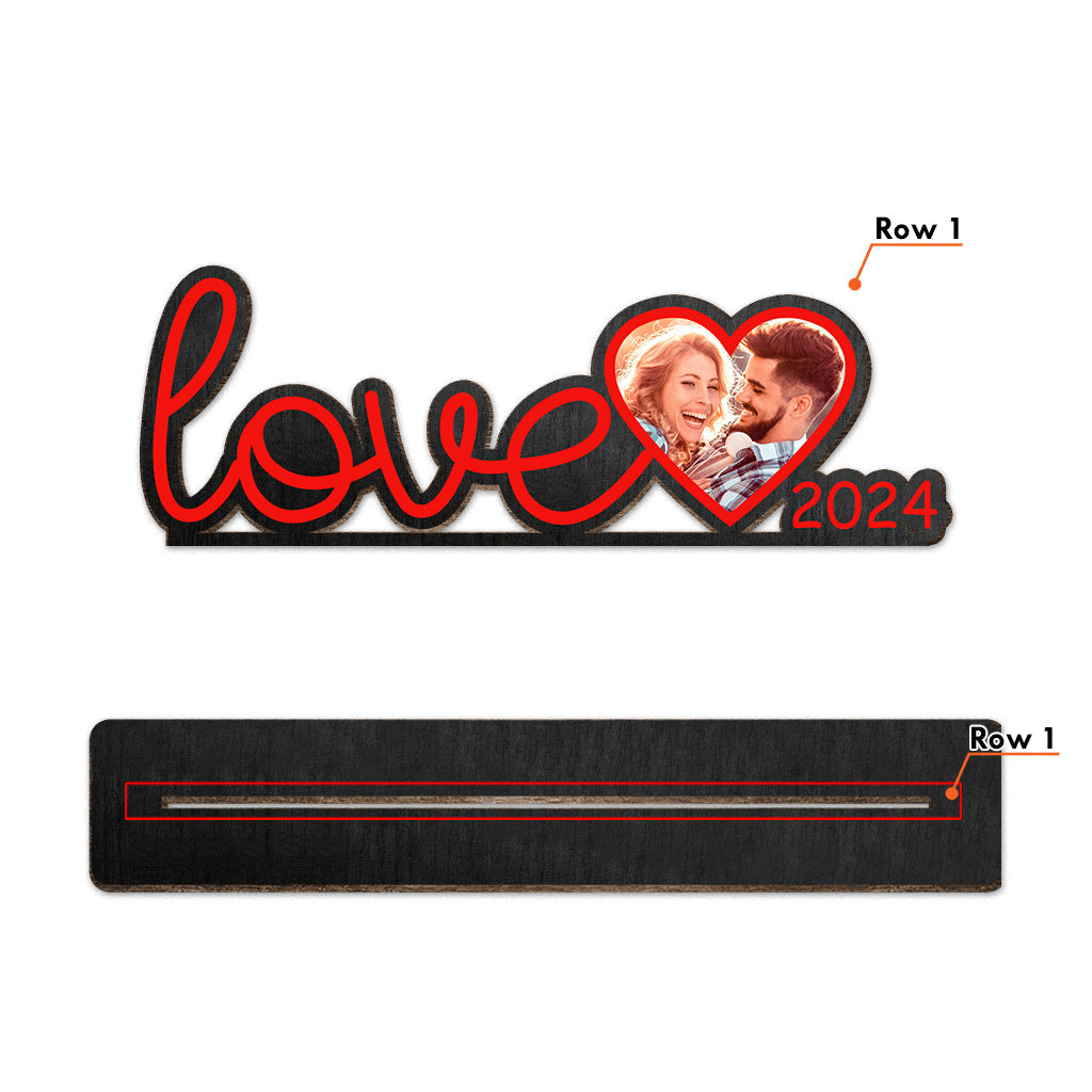 Love 2024 - Personalized Couple 1 Layered Big Freestanding