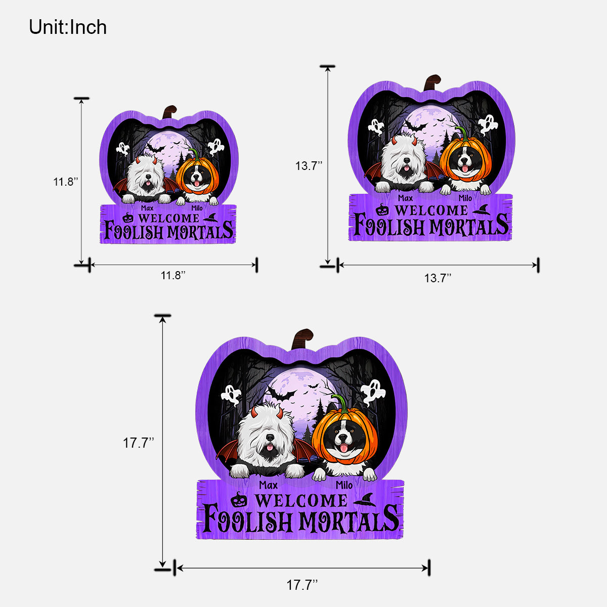 Welcome Foolish Mortal - Personalized Dog Wood Sign