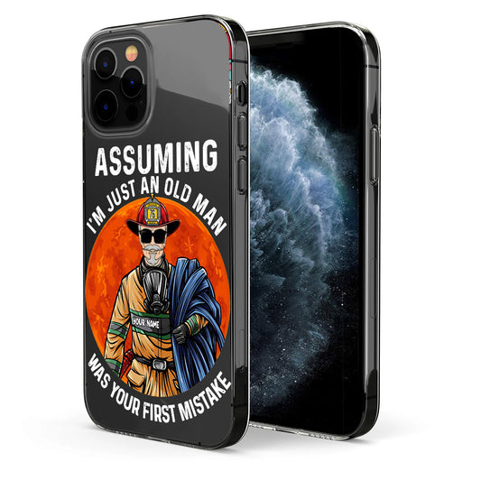 Votre erreur - Coque de téléphone transparente personnalisée pour pompier
