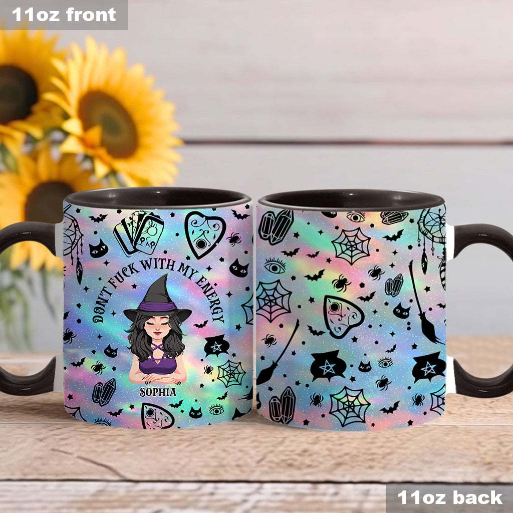 Don't F With My Energy - Personalized Witch Accent Mug