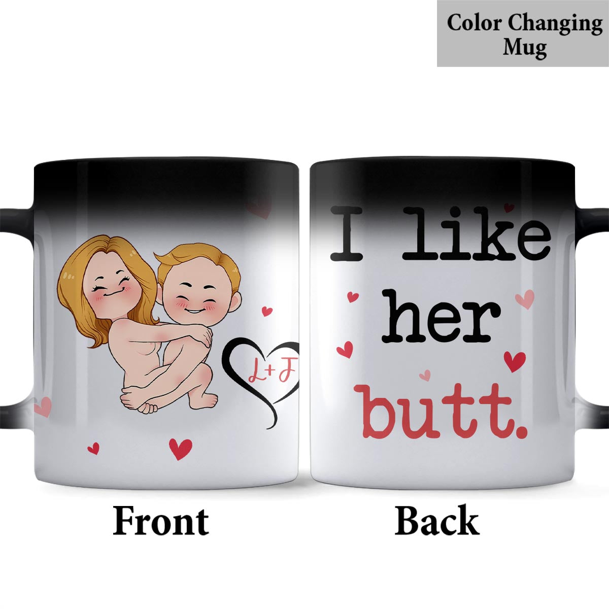 I Like His Beard I Like Her Butt - Personalized Couple Mug