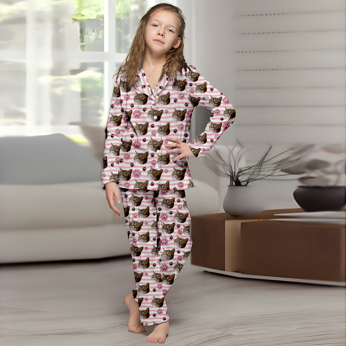 Ambiance maman de chien - Pyjamas à boutons personnalisés pour chien