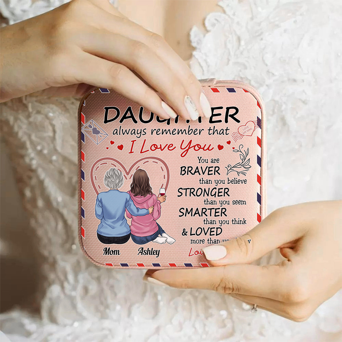 To My Daughter - Personalized Mother Jewelry Box