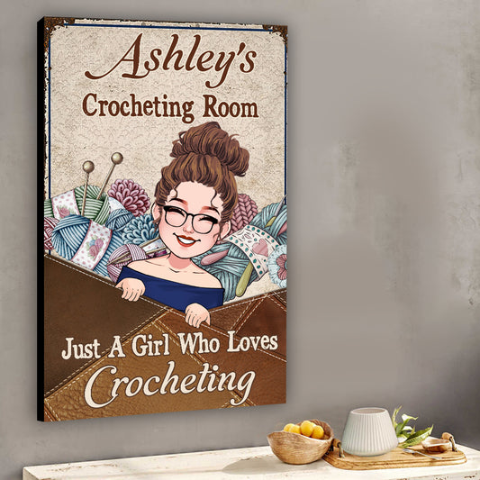 Mein Strickzimmer – Personalisierte Strickleinwand und Poster