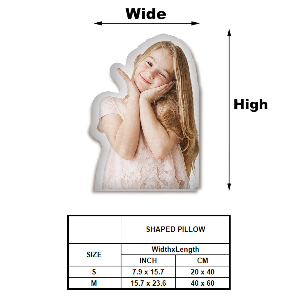 Coussin humanoïde personnalisé avec photo - Coussin en forme d'enfant personnalisé