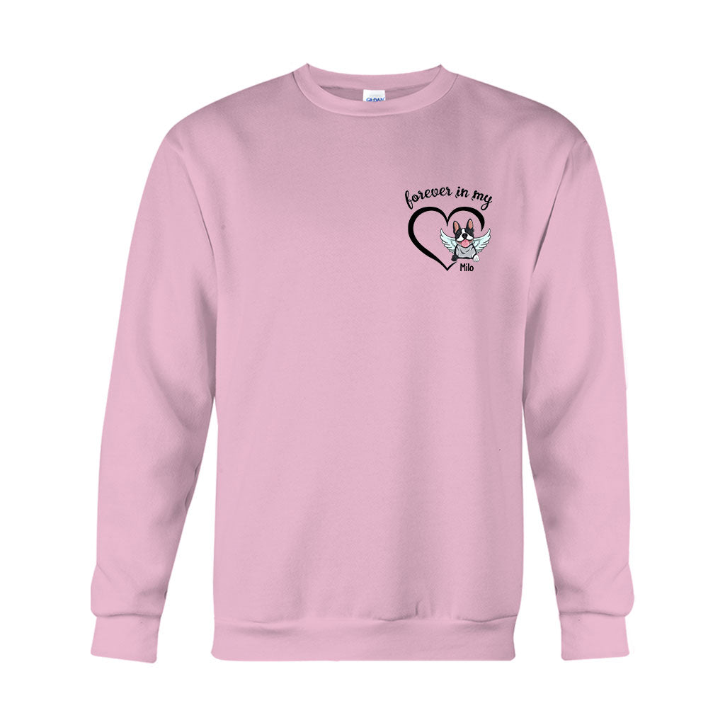 Für immer in meinem Herzen – Personalisiertes Hunde-T-Shirt und Hoodie