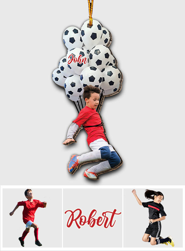 Happy Football Player - Personalized Football Ornament
