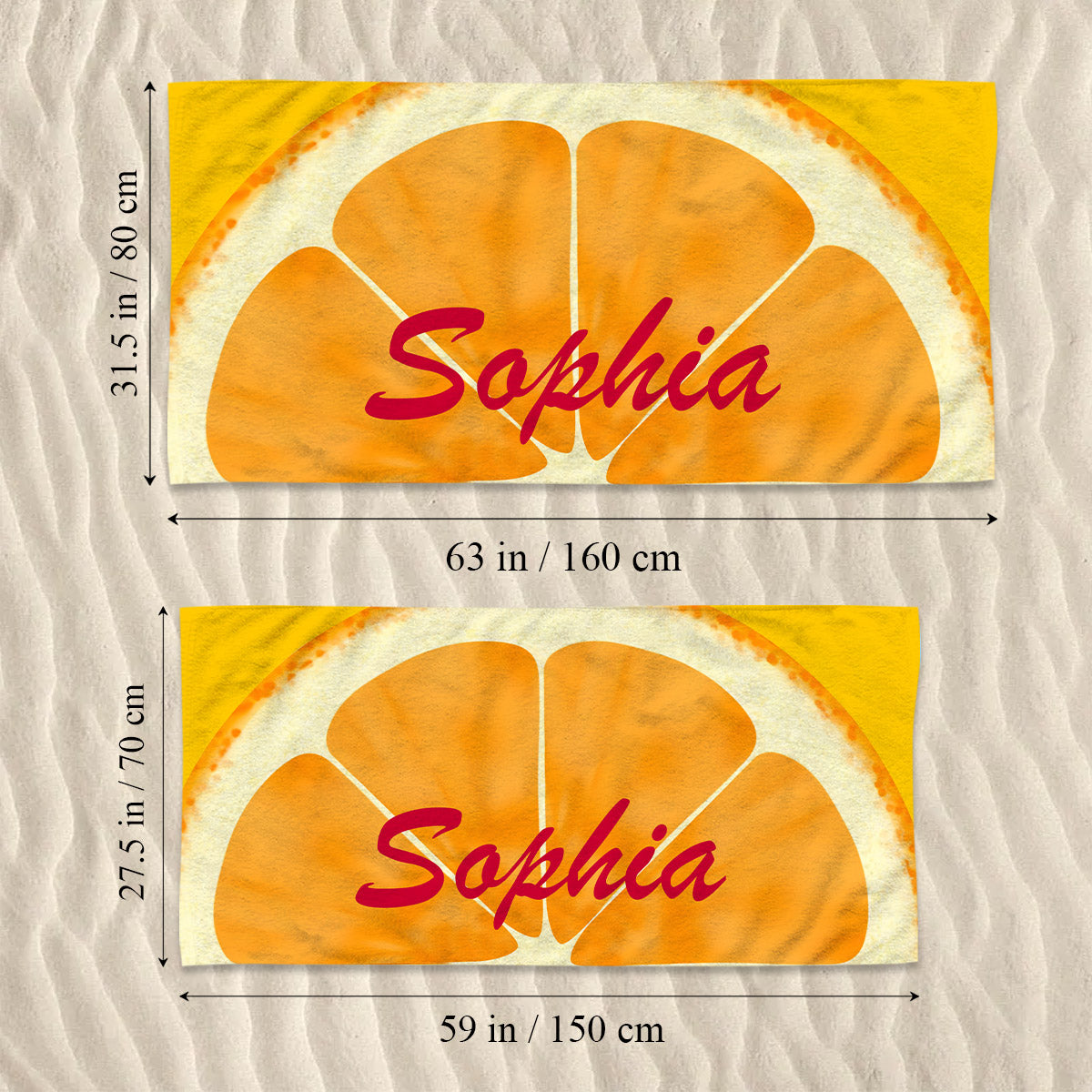 Colorful Fruit - Personalized Beach Towel