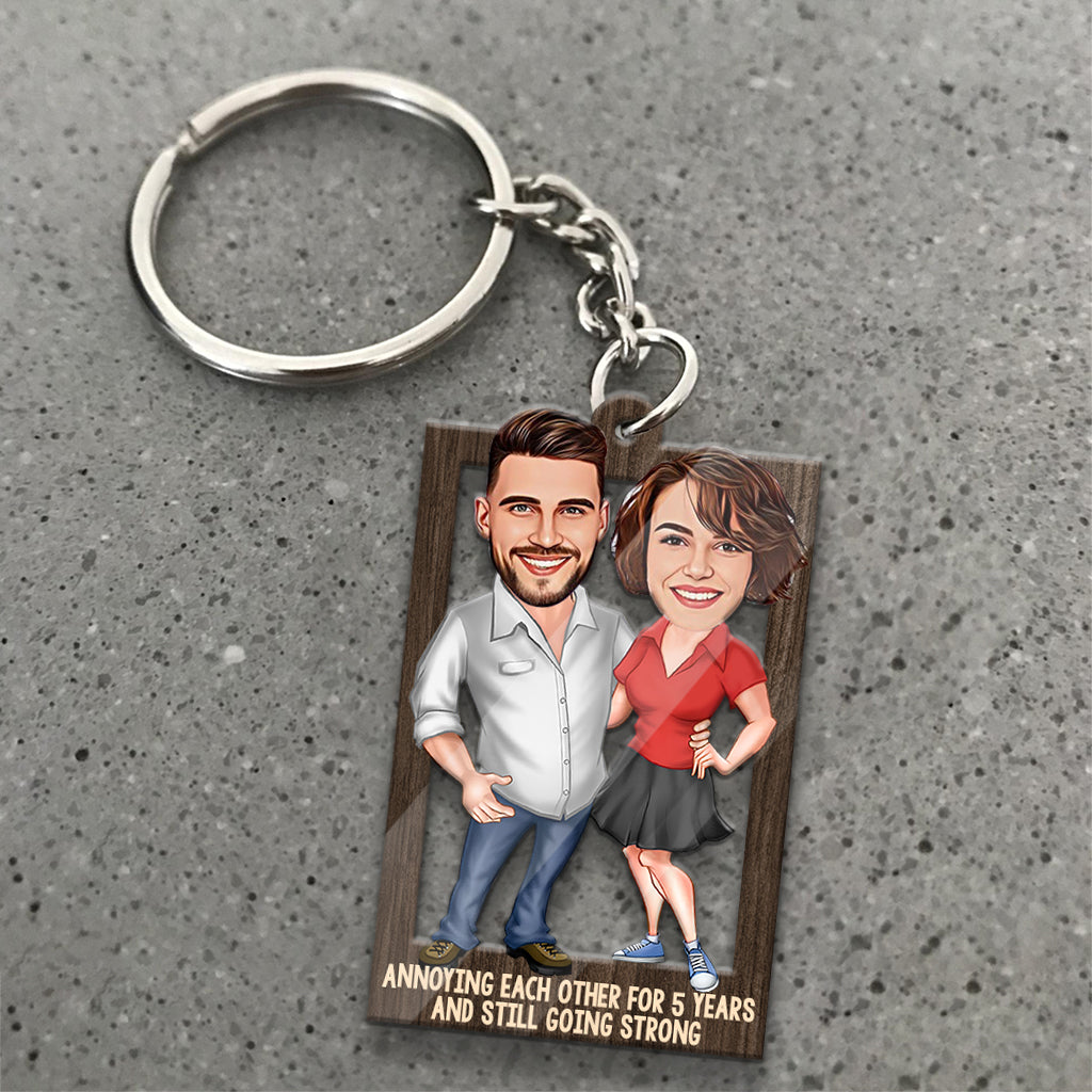 Annoying Each Other - Personalized Couple Keychain
