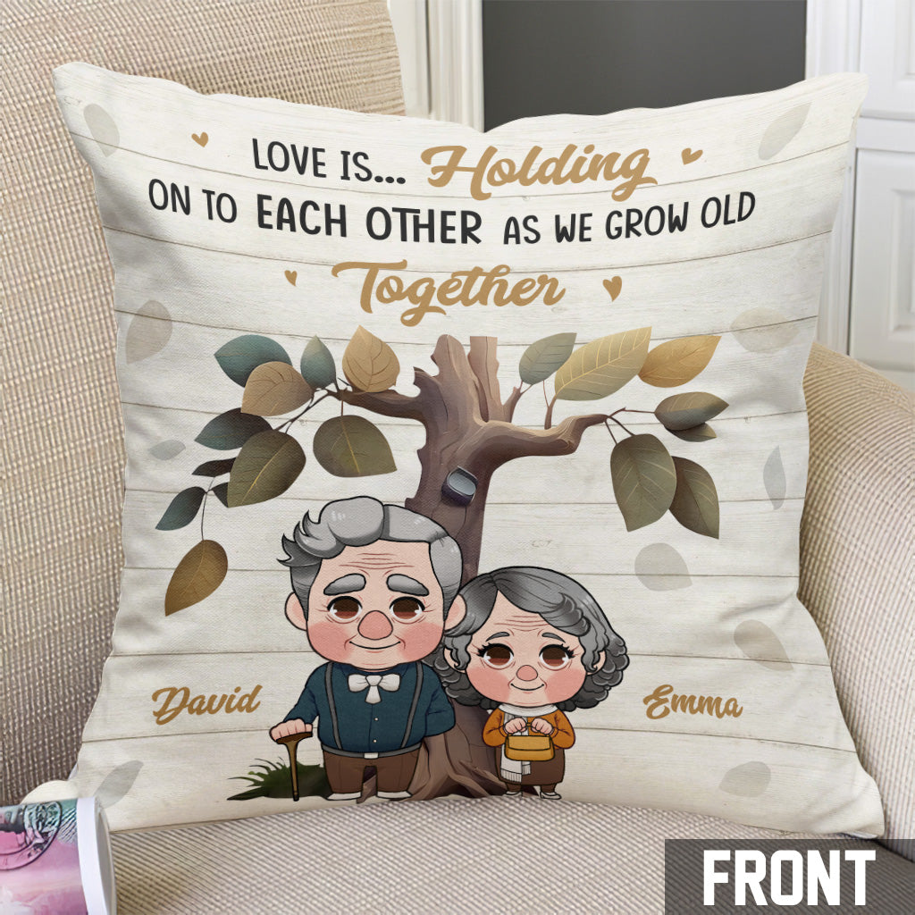 Grow Old Together - Personalized Couple Throw Pillow