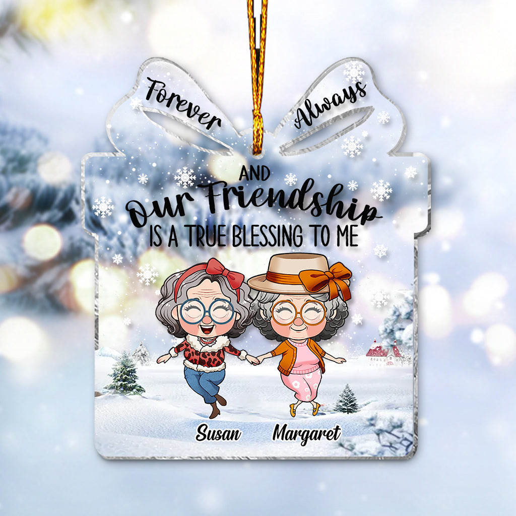 Together And Always - Gift for friend - Personalized Transparent Ornament