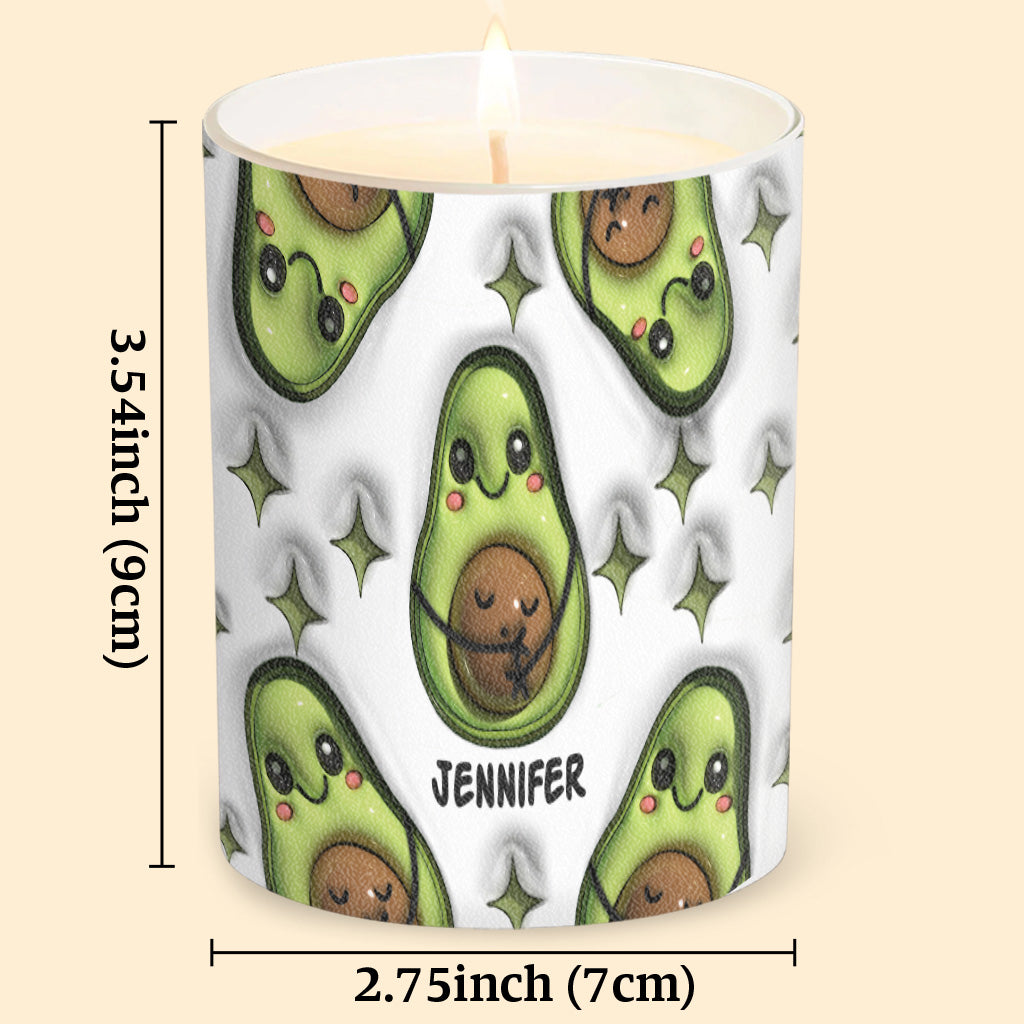 Das beste Mamacado aller Zeiten – Schwangerschaftsgeschenk für Ehefrau, Tochter, Freundin, Freundin – Personalisierte Kerze mit Holzdeckel