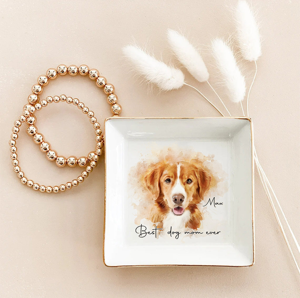 Die beste Hunde-/Katzenmama aller Zeiten – Geschenk für Hunde- und Katzenliebhaber – Personalisierte Schmuckschale