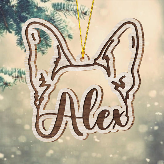 Personalized Dog Ears - Personalized Dog Ornament