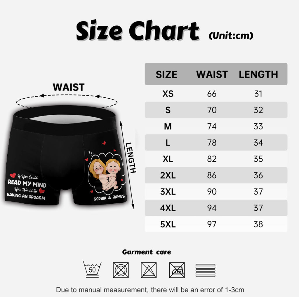If You Could Read My Mind - Personalized Couple Men Boxer Briefs