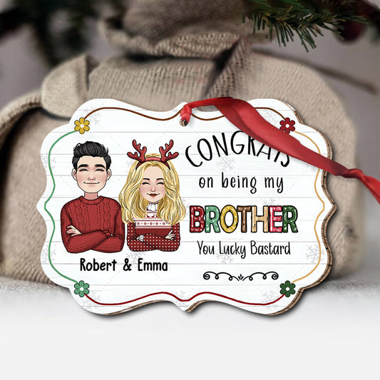 Herzlichen Glückwunsch, dass du mein Bruder/meine Schwester bist – personalisierter Geschwisterschmuck