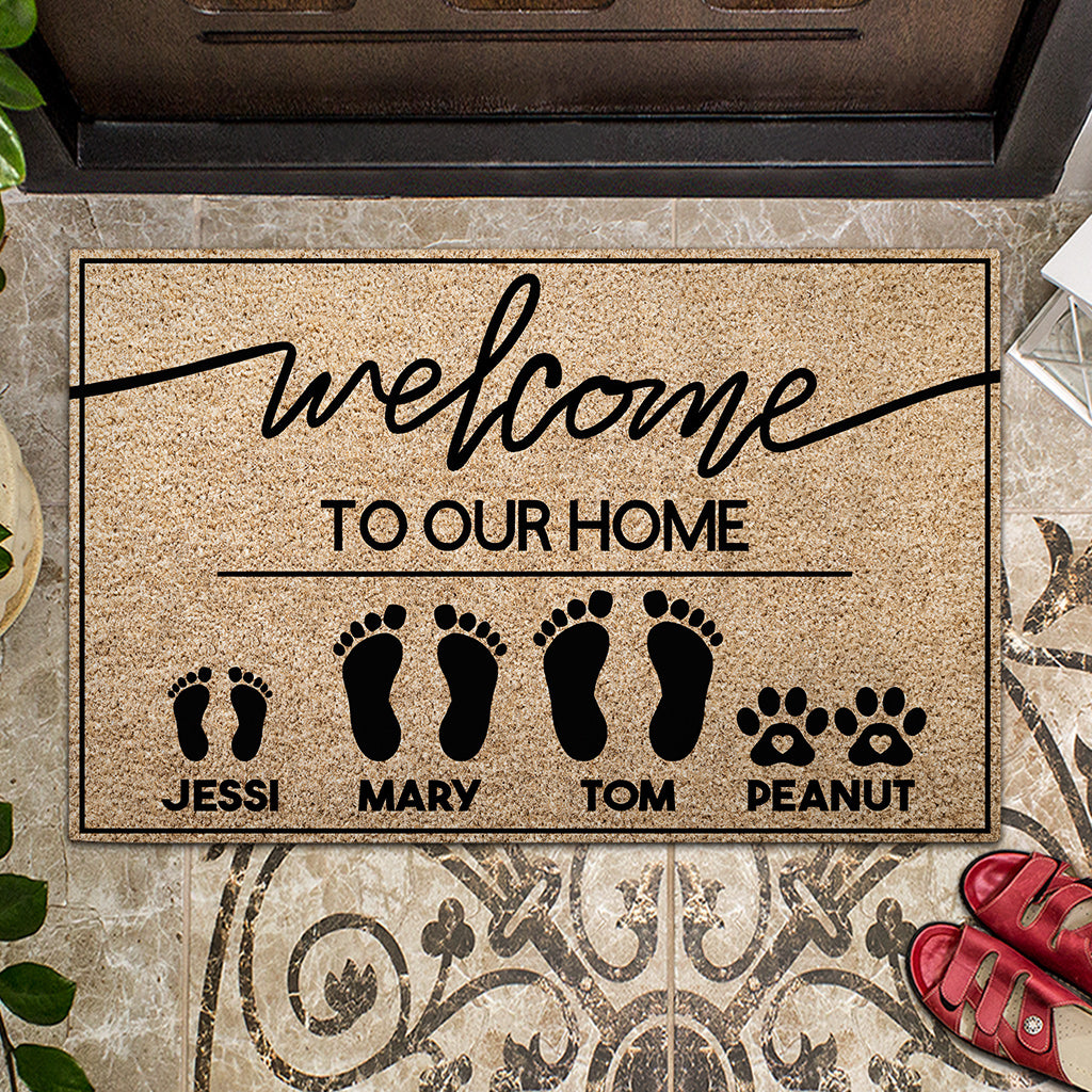 Welcome To Our Home - Personalized Housewarming Doormat