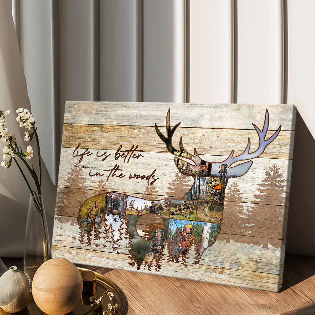 La vie est plus belle dans les bois - Toile et affiche de chasse personnalisées