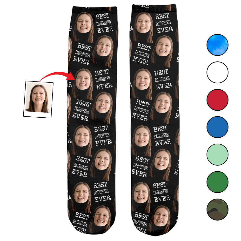 Face personnalisée - Chaussettes personnalisées pour fille