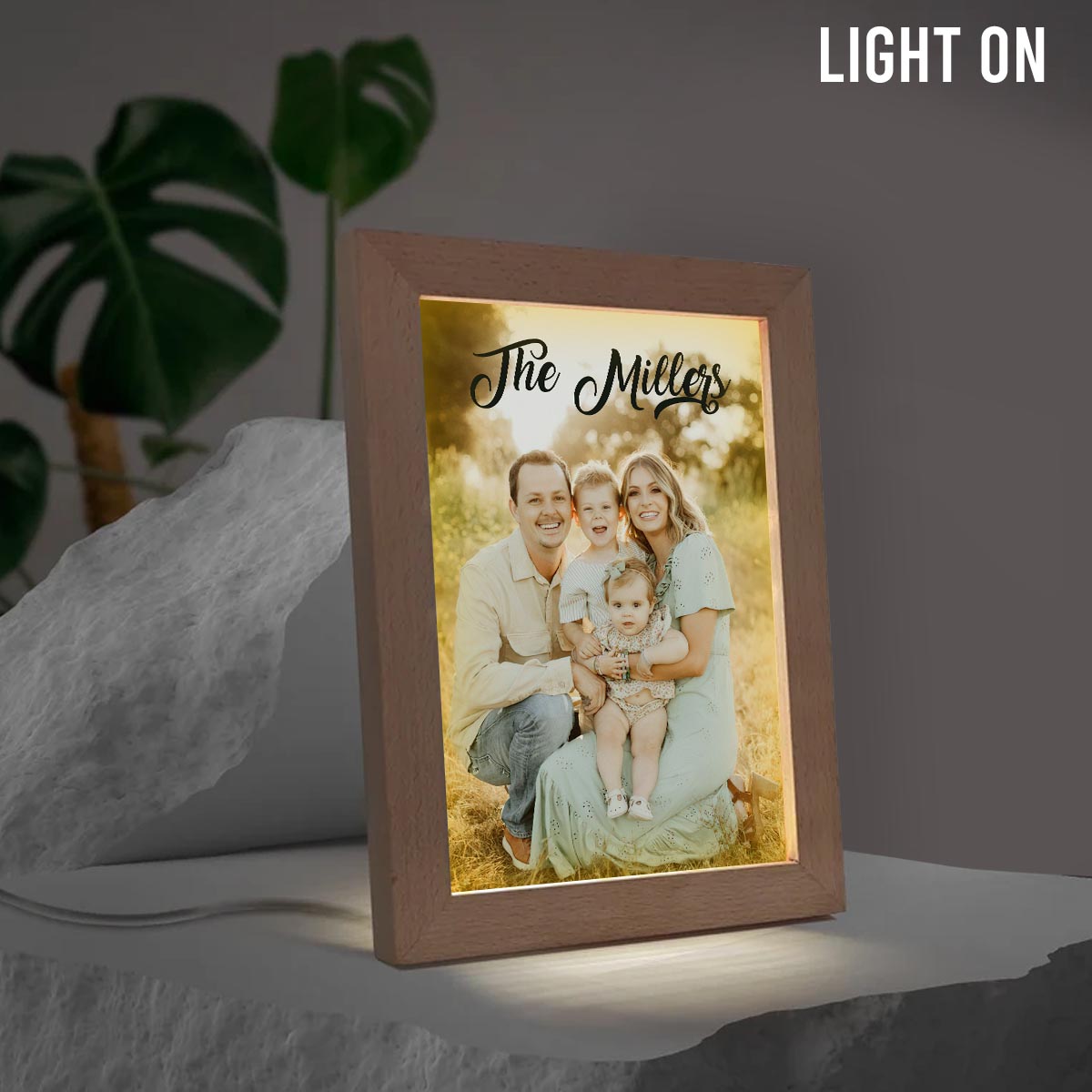 Liebe Familie – Personalisierter Familien-Lichtfotorahmen