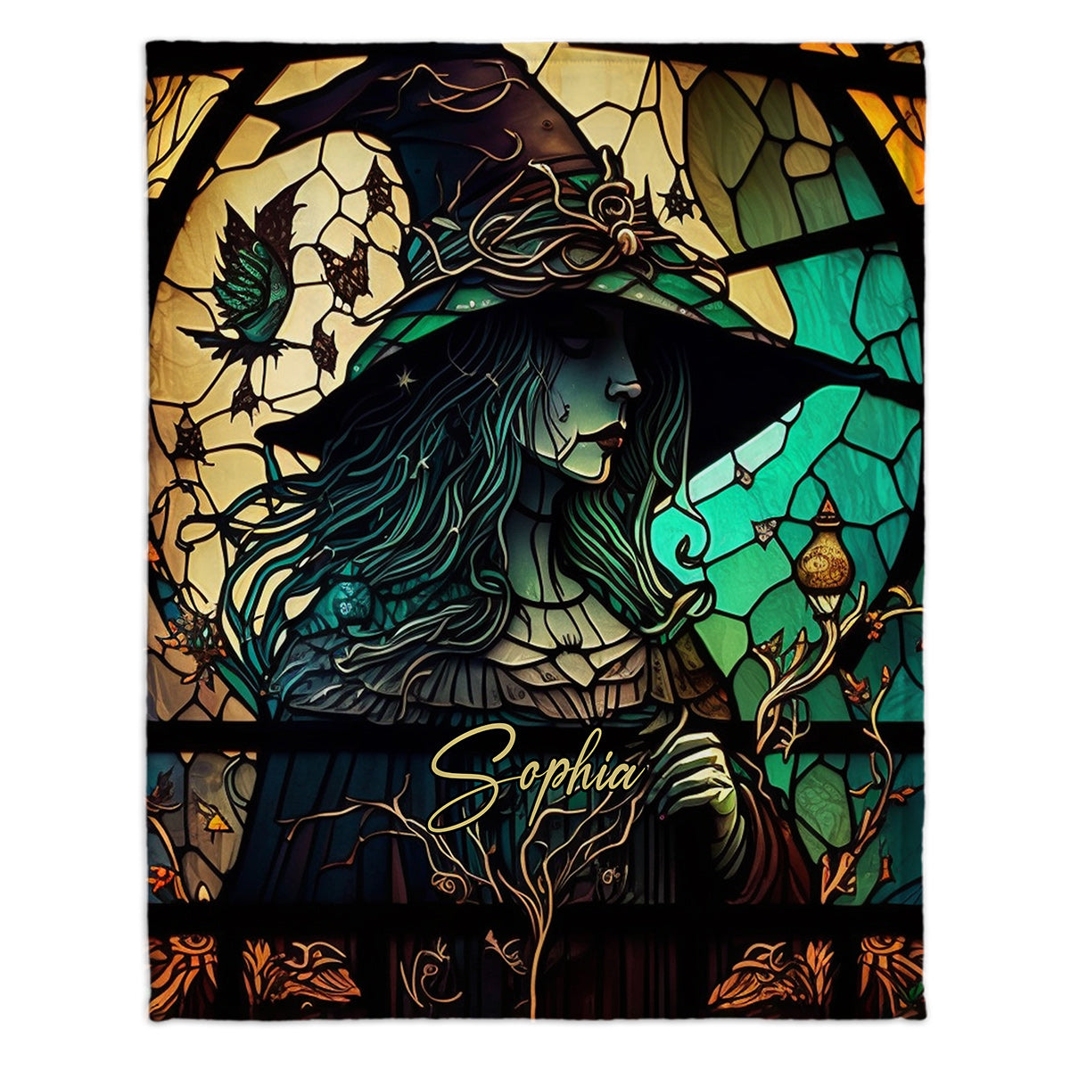 Mysterious Witch - Personalized Witch Blanket