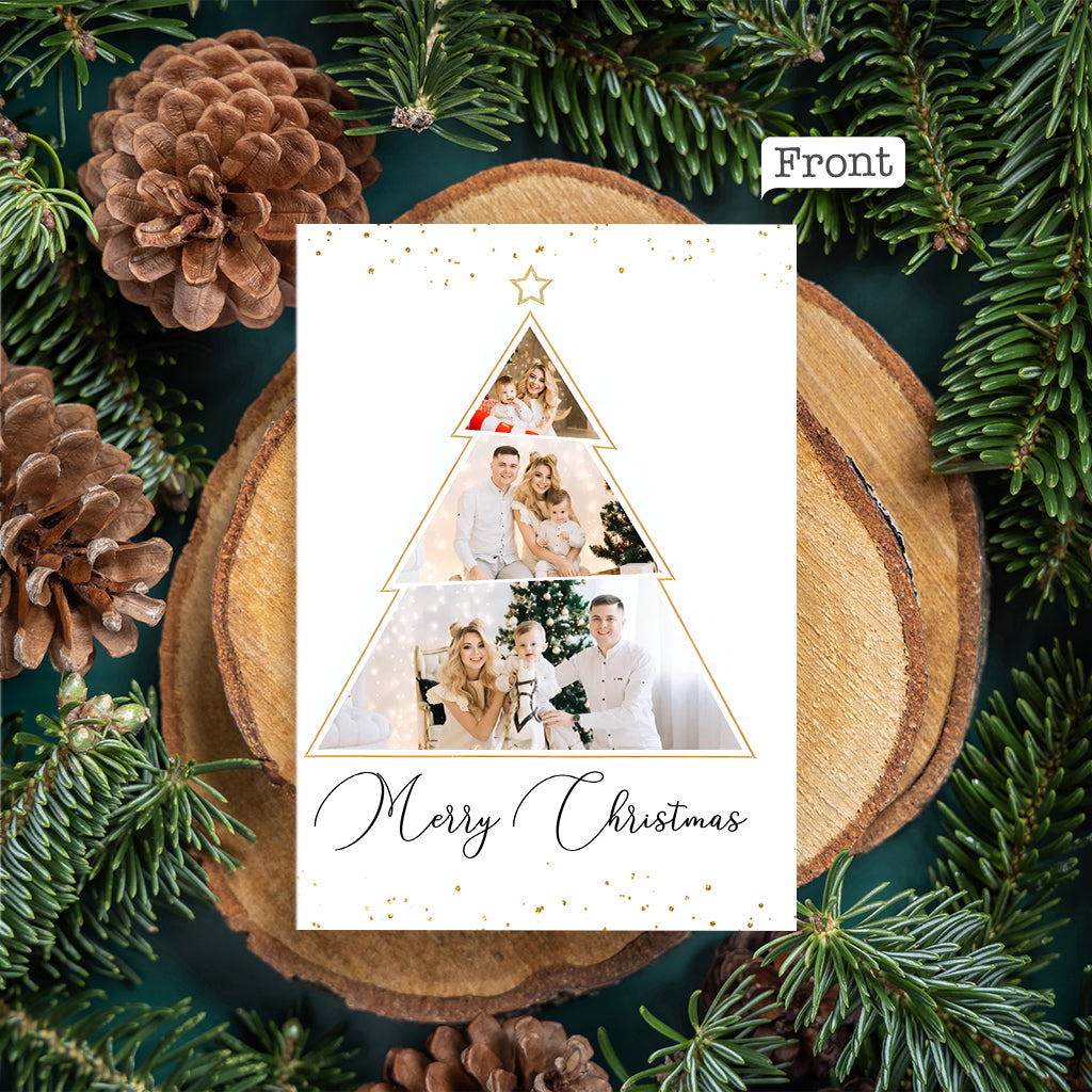 Christmas Tree Photo Upload - Personalized QR Greeting Card