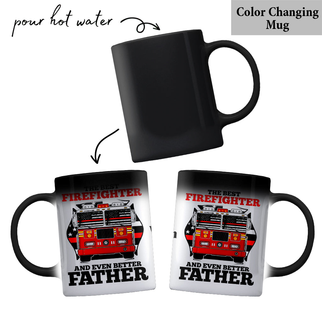 Der beste Feuerwehrmann – personalisierte Feuerwehr-Tasse
